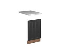 Vicco Panel Frontal Fame-Line, Gris Oscuro/Roble Dorado, 45 cm | Frente de MDF · Encimera incl. · A juego con el frente de cocina · Tiradores de metal · Fácil integración