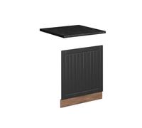 Vicco Panel Frontal Fame-Line, Gris Oscuro/Roble Dorado, 60 cm | Frente de MDF · Encimera incl. · A juego con el frente de cocina · Tiradores de metal · Fácil integración