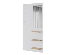 Perchero de pared Vicco Jochen Blanco/roble 70 x 150 cm con espejo, Model 54269