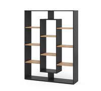Vicco Separador de ambientes, Antracita/Roble Dorado, 107.2 x 143 cm | apto para separación de espacios y almacenamiento flexible