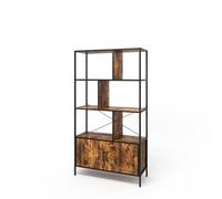 Vicco Separador de ambientes Fyrk, Roble rústico, 80 x 146.5 cm | con 2 puertas, para una distribución flexible del espacio y utilizable como estantería abierta