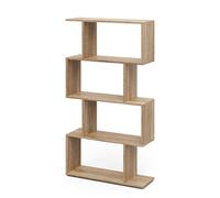 Vicco Separador de ambientes Levio, Sonoma, 70 x 132.1 cm | 4 compartimentos, apto como estantería independiente o separador de ambientes