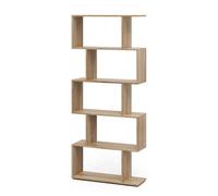 Vicco Separador de ambientes Levio, Sonoma, 70 x 164.1 cm | 5 compartimentos, plegable, utilizable como separador de ambientes y protección visual flexible