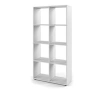 Vicco Separador de ambientes Scutum, Blanco, 143 x 72 cm | para usar como separador de ambientes o estantería abierta