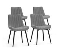 Silla de comedor Vicco Ravlo Gris/ 51 x 57 cm Juego de 4, Model 61390