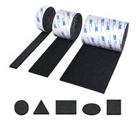 Vicloon Fieltro Adhesivo, 3 Rollos Almohadillas de Fieltro Autoadhesivas con Pegamento 3M, Tiras de Felt Resistentes para Sillas y Pies de Muebles, Corta Cualquier Forma