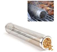 VICMAT Tubo para ahumar de acero inoxidable 304, 30,5 cm, accesorio para barbacoa de gas y barbacoa de carbón, caja de ahumado, ahumador de pellets