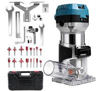 Victool Fresadora de Madera 1000 W, 6 Velocidades Variables, Fresadora Multifunción con Juego de Brocas 16 Piezas y Bolsa de Herramientas, Diámetro de Pinza de 6,35 y 8 mm
