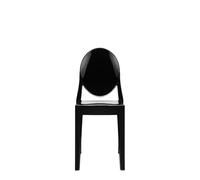 Victoria Ghost Silla de Comedor Negro Brillante