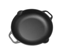 VICTORIA Paellera Sartén Hierro Fundido Esmaltado Inducción 33cm, Apta para Fuego, Barbacoa, Horno, Vitrocerámica, Gas, Cast Iron Skillet, Libre de Tóxicos sin PTFE ni PFOA