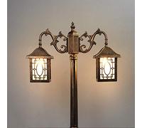 Victoria Paisaje Jardín Luz Impermeable 3 Metros De Alto Poste Luz De Carretera Led Doble Cabezal Luz De Calle Europea Lámpara De Columna Al Aire Libre Pilar Luz Residencial Retro Villa Luces