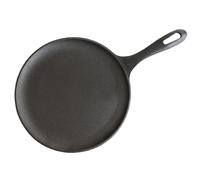VICTORIA Plancha Cocina Inducción Comal Hierro Fundido Curado para Pizza, Tortillas 26,6cm, Fuego, Barbacoa, Horno, Vitrocerámica, Gas, Sartén Curada para Antiadherente Libre de Tóxicos sin PTFE
