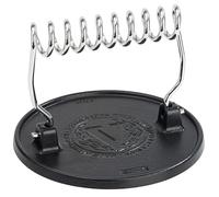 Victoria Prensa Hamburguesas Smash Burger Hierro Fundido Esmaltado 16,5cm Aplastador de Carne para Barbacoa Profesional, Mango Resistente al Calor, Libre de Tóxicos sin PTFE ni PFOA
