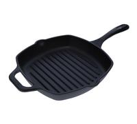Victoria Sartén Grill Hierro Fundido Inducción, Apta para Fuego, Barbacoa, Horno, Vitrocerámica, Cast Iron Skillet, Libre de Tóxicos sin PTFE ni PFOA