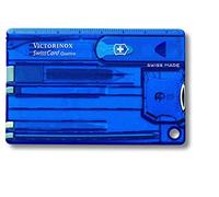 Victorinox 07222T2 Unisex - Adulto Herramienta de Bolsillo Swisscard Quattro Saphirtransparent, Azul, Standard