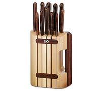 Victorinox Bloque de cuchillos con contenido, 11 piezas, incl. 11 cuchillos de cocina, para guardar cuchillos, de madera, marrón