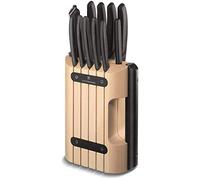 Victorinox bloque de cuchillos profesional sin contenido, compacto, espacio para 6 cuchillos, almacenamiento de cuchillos, de madera, almendra-beige