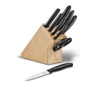 Victorinox Classic Knife Block Set de 9 piezas con bloque de madera de forma estilizada [9-piece] Skew: B19YNX69GC