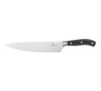 Victorinox Grand Maître, Cuchillo de cocinero profesional, Hoja extra afilada, afilado recto, 25 cm, Mango de plástico robusto, Acero inoxidable, negro
