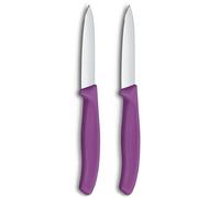 Victorinox Cuchillos Peladores Swiss Classic, Set de 2 para Verdura, 8 cm