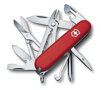 Victorinox Deluxe Tinker, Swiss Army Knife, Navaja suiza con 17 funciones, incluyendo destornillador Phillips, alicates combinados y tijeras, color rojo