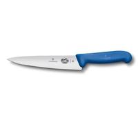 Victorinox Fibrox - Cuchillo de chef ancho universal para carne, pescado, verduras y hierbas, 19 cm, hoja recta, afilado, mango de color azul