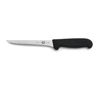 Victorinox Fibrox Cuchillo deshuesador, cuchillo de cocina afilado para todo tipo de carne, 15 cm, hoja recta, rígido, acero inoxidable, negro