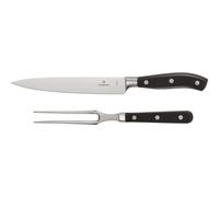 Victorinox Grand Maître Carving Set de 2 piezas, 20 cm de hoja, Plata / Negro Skp: B14FMNTJM8