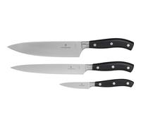 Victorinox Grand Maître Set de Cuchillos de Cocina de 3 Piezas, Negro/Plata