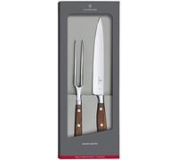 Victorinox Grand MaÎtre Set para trinchar, 2 piezas, Cuchillo y Tenedor para trinchar, Hoja extra afilada, Madera, Regalo