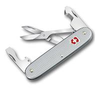 Victorinox Herramienta de bolsillo Companion Slim Alox, multiherramienta, 6 funciones, tijeras, abrepaquetes, destornillador, Hecha en Suiza, plateada
