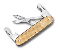 Victorinox Herramienta de bolsillo Companion Slim Alox, multiherramienta, 6 funciones, tijeras, abrepaquetes, destornillador, Hecha en Suiza, dorada