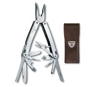 Victorinox Herramienta multifunción Swiss Tool Spirit X, 24 funciones, multiherramienta con hoja bloqueable y alicate multiuso de punta fina, in stuche de nailon, color plata