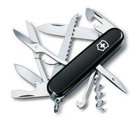 Victorinox, Huntsman, Navaja Multiuso Suiza, Cuchillo bolsillo, Regalo, 15 Funciones, Hoja grande, Sacacorchos, Negro