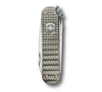 Victorinox Navaja suiza de bolsillo Classic Precious Alox, 5 funciones, multiherramienta con tijeras, destornillador, llavero, in stuche de regalo, gris infinito
