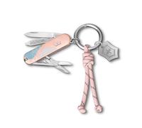 Victorinox Navaja suiza de bolsillo Classic SD, 7 funciones, Hecha en Suiza, multiherramienta para mujer, llavero, in stuche de regalo, Paris Style (rosa, azul)