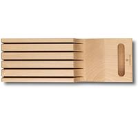 Victorinox Portacuchillos de cajón sin contenido, espacio para 5 cuchillos de cocina, almacenamiento de cuchillos, ahorra espacio, madera de haya