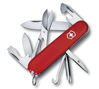 Victorinox Super Tinker, Navaja multiusos suiza con 14 funciones, incluyendo tijeras y destornillador Phillips, Rojo, Blister