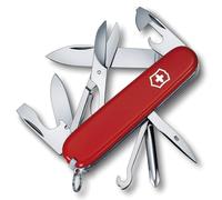 Victorinox Super Tinker, Navaja multiusos suiza con 14 funciones, incluyendo tijeras y destornillador Phillips, Rojo, Caja Plegable