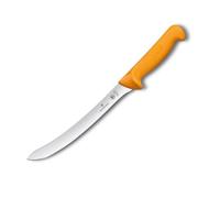 Victorinox Swibo Cuchillo de cocina/para pescado con hoja flexible de 20 cm, filo normal, de color amarillo