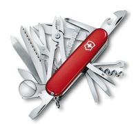 Victorinox, Swiss Champ, Navaja Multiuso Suiza, Cuchillo bolsillo, Regalo, 33 Funciones, Hoja grande, Sacacorchos, Rojo