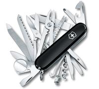 Victorinox, Swiss Champ, Navaja Multiuso Suiza, Cuchillo bolsillo, Regalo, 33 Funciones, Hoja grande, Sacacorchos, Negro