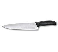 Victorinox Swiss Classic, cuchillo profesional para trinchar, hoja extra afilada, afilado curvo, 25 cm, mango de plástico, acero inoxidable, negro