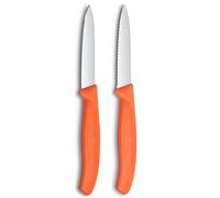 Victorinox Swiss Classic Juego de 2 Cuchillos para Fruta y Verdura, Naranja
