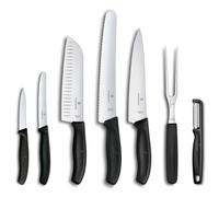 Victorinox Swiss Classic, Juego de cuchillos de cocina profesionales, 7 piezas, negro