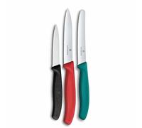 Victorinox Swiss Classic Juego de cuchillo para pelar, cuchillo para tomates y cuchillo para desayunos, 3 piezas, extra afilado, de color