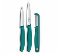 Victorinox Swiss Classic Juego de 3 Cuchillos para Tomate y Pelar, Verde