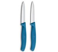 Victorinox Swiss Classic Set de 2 Cuchillos para Verdura y Tomate, Azul