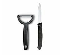 Victorinox Swiss Classic Set de Cuchillo y Pelador, 2 Piezas, Negro
