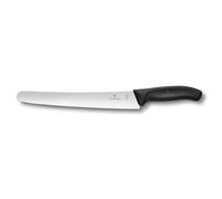 Victorinox Swiss Classic, sierra de repostería profesional, hoja extra afilada, filo dentado, 26 cm, mango de plástico, acero inoxidable, negro